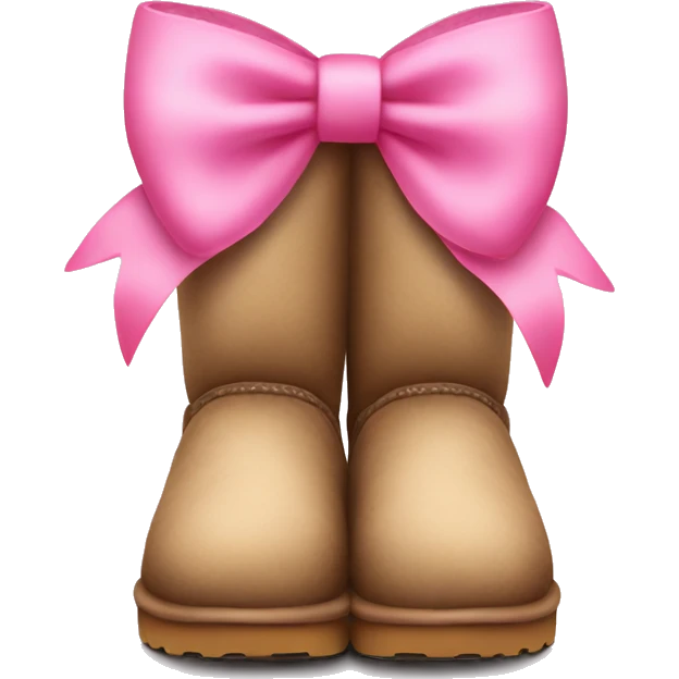 cute uggs with pink bow emoji
