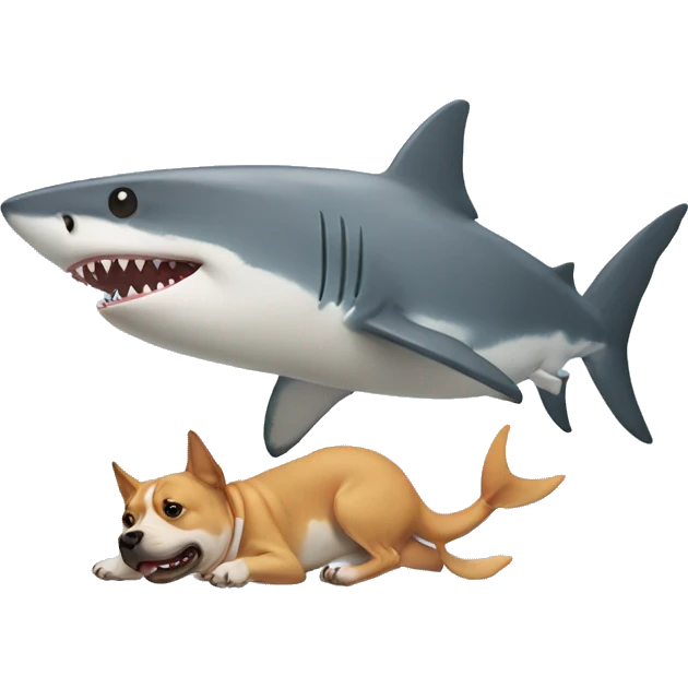 Shark with dog emoji