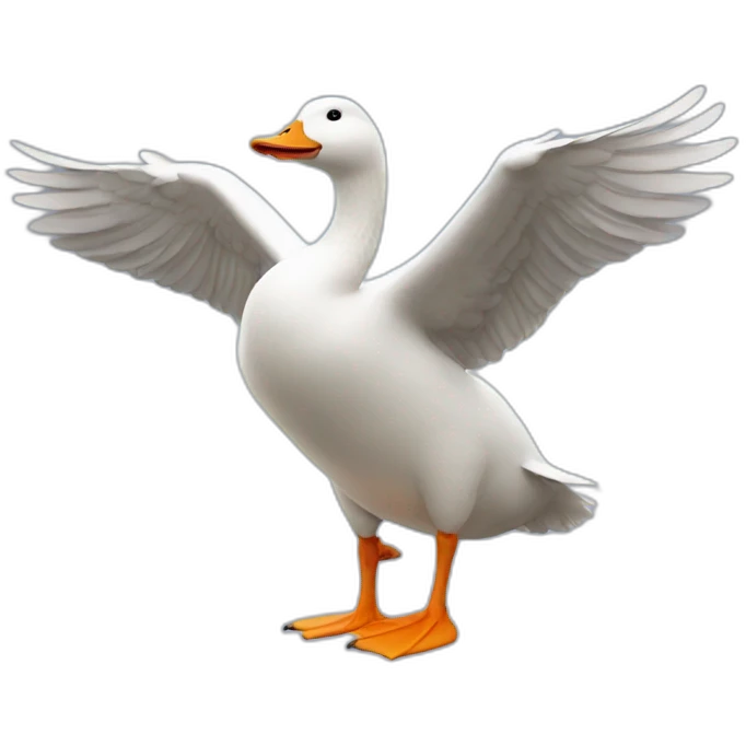 goose salute with wing emoji