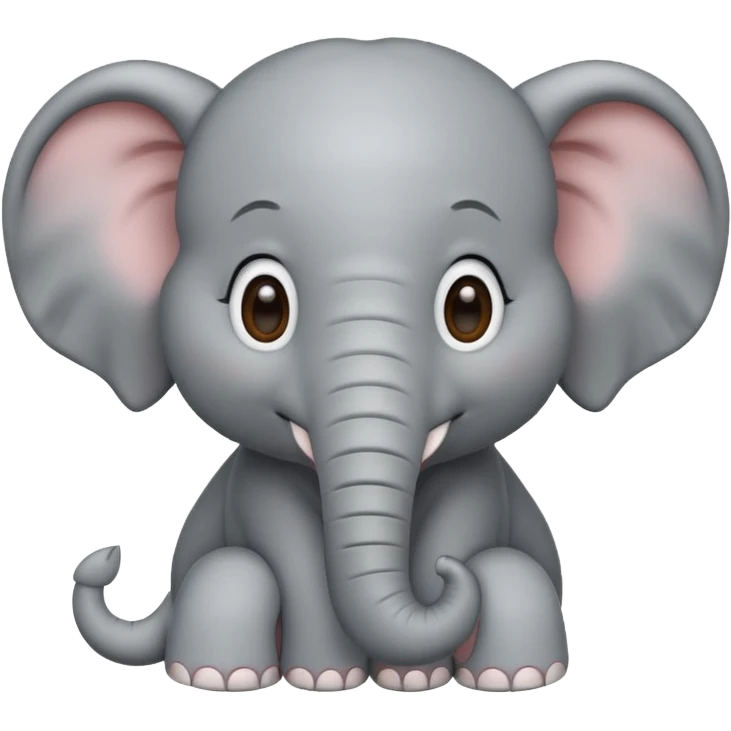 simple and cute elephant emoji