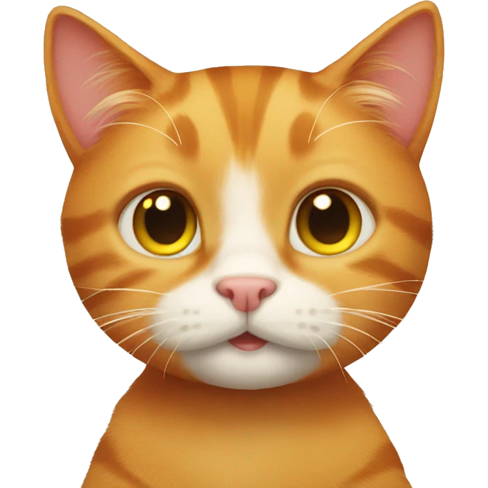 Ginger cat cute emoji