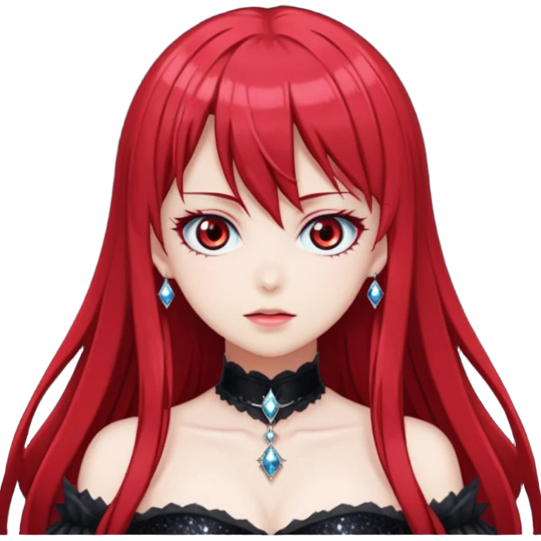 Shiny sparkly glittery beautiful gorgeous elegant cute mature gothic Rias Gremory anime style art emoji
