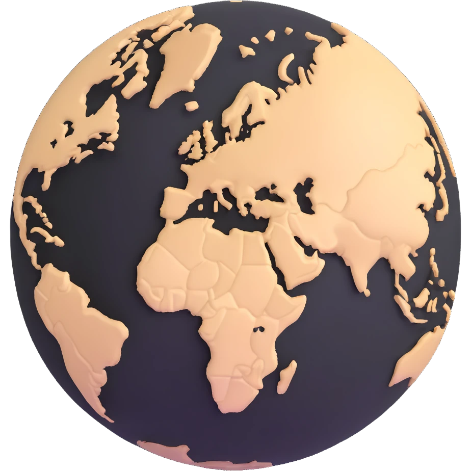 beige world globe, with subtle continents emoji
