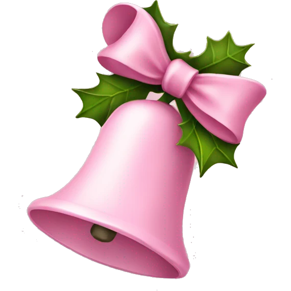 Light pink Christmas bells emoji