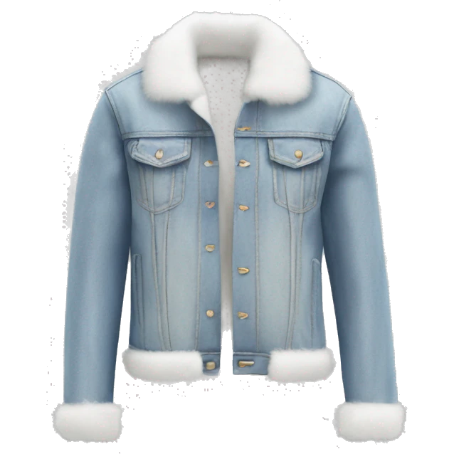 Light Denim Jackets with white fur emoji