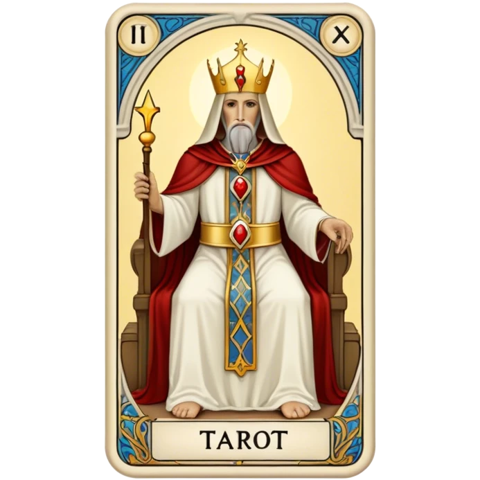 Tarot Card with the hierophant on it  emoji