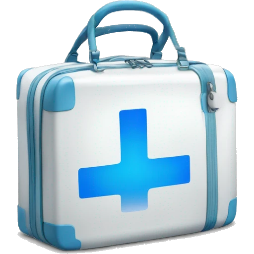 medical bag with blue plus sign emoji