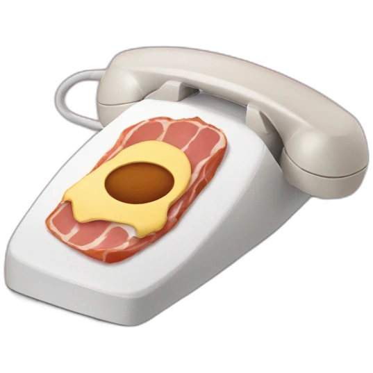 Téléphone sur du jambon emoji