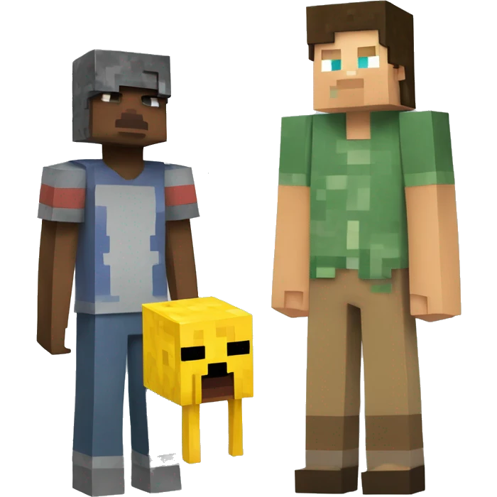 Minecraft Steve with Jordans and a Yellow Joodie emoji