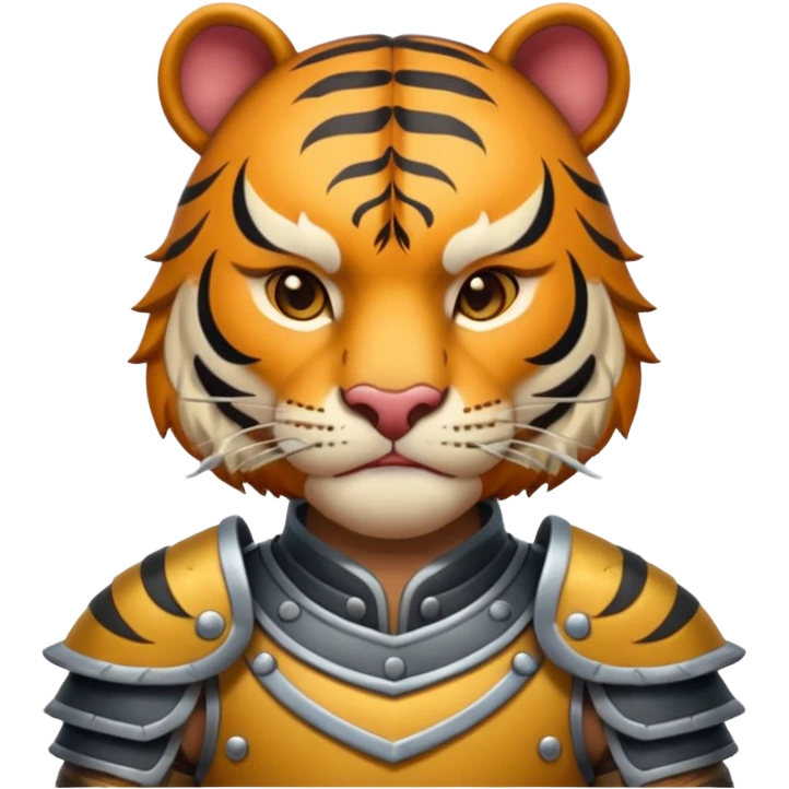 Ancient Chinese tiger warrior with traditional armor emoji