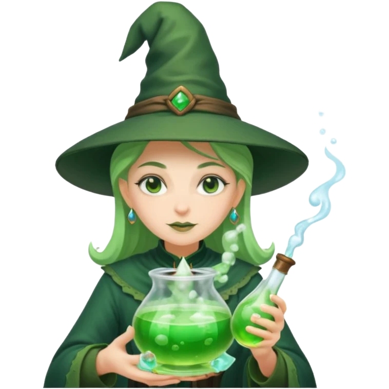 green witch cooking potion emoji
