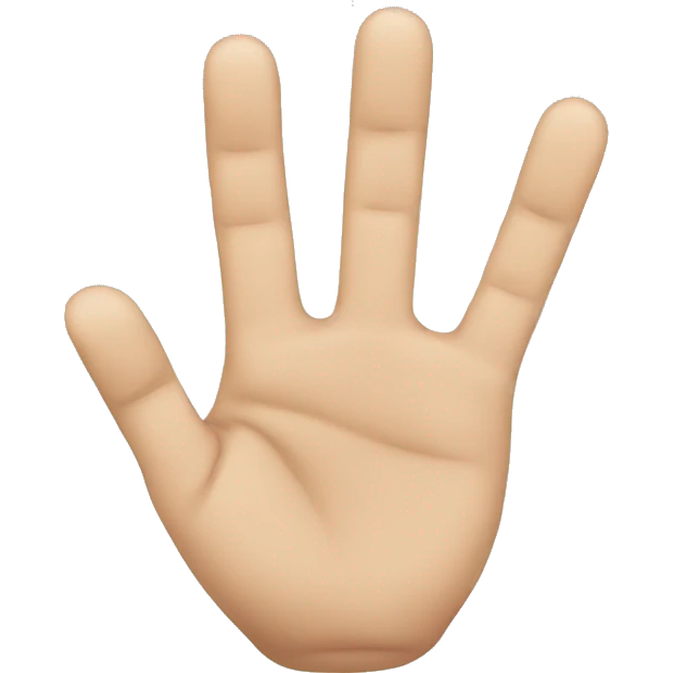 2 fingers white emoji