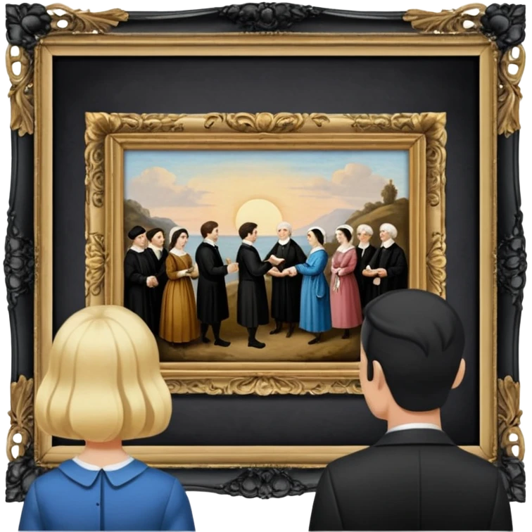 Old painting in the auction emoji