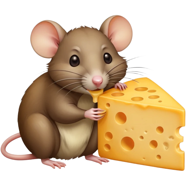 Rat eating cheese emoji
