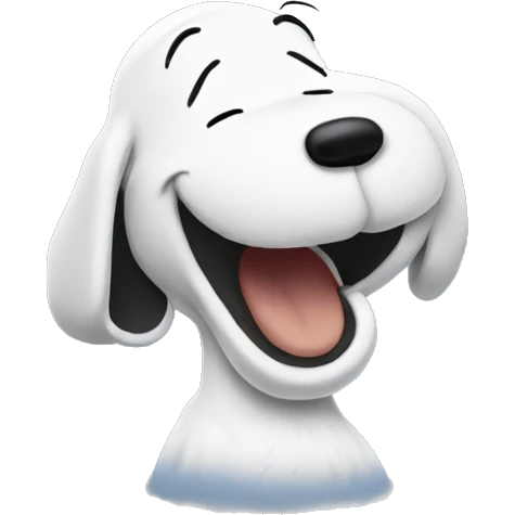 snoopy laughing face only emoji