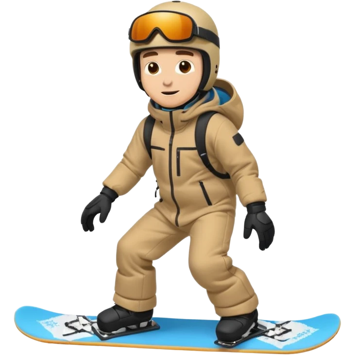 man snowboarding on snow emoji