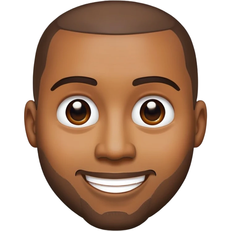 face inspired by Kanye West, smiling emoji