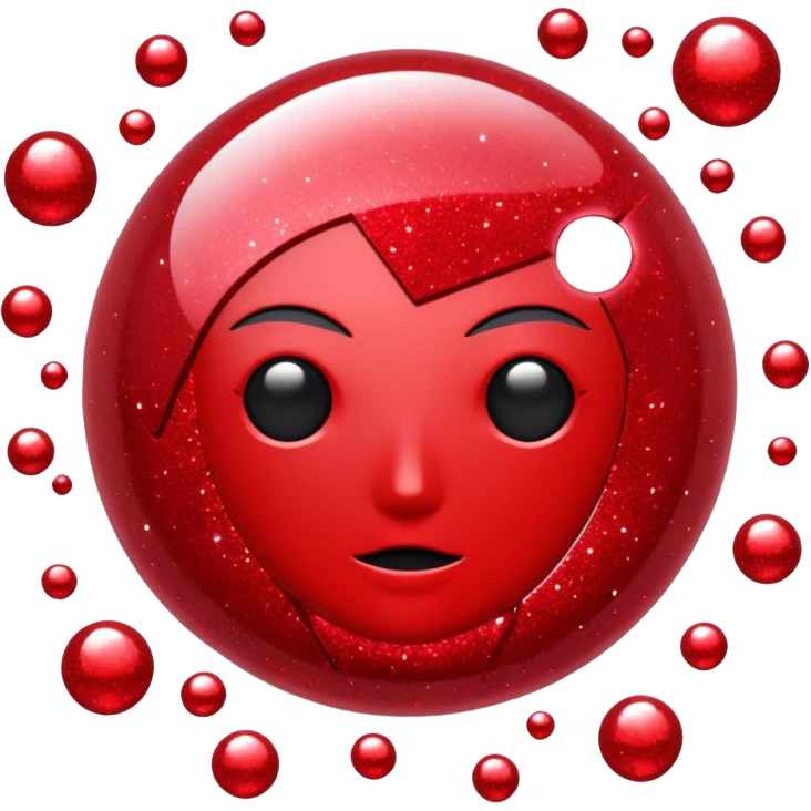 red glitter cyberpunk emoji
