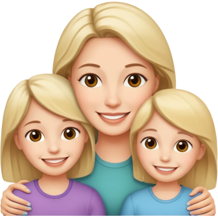 A mum and her two daughters emoji