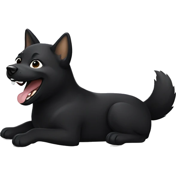Black Shiba Inu 	rolling on the floor laughing emoji