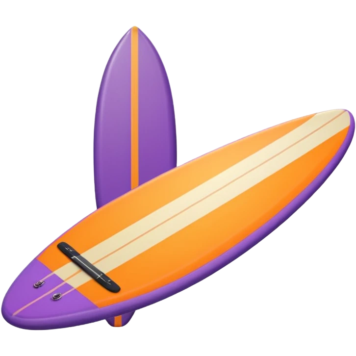 purple, orange, beige surfboard emoji