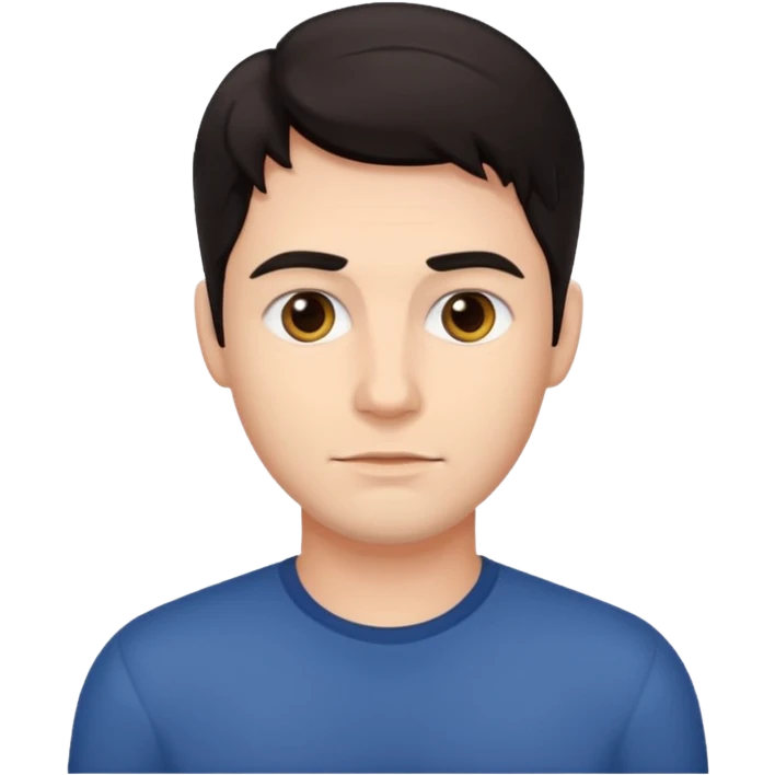 Man with dark hair emoji