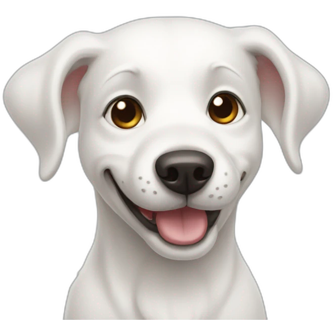 happy-white-dog emoji