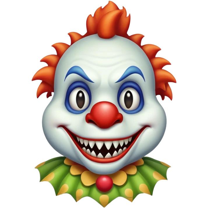 dinosaur clown emoji