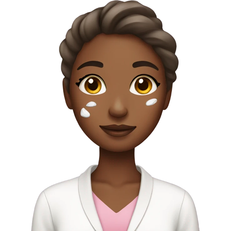 Girl doing her skin care  emoji