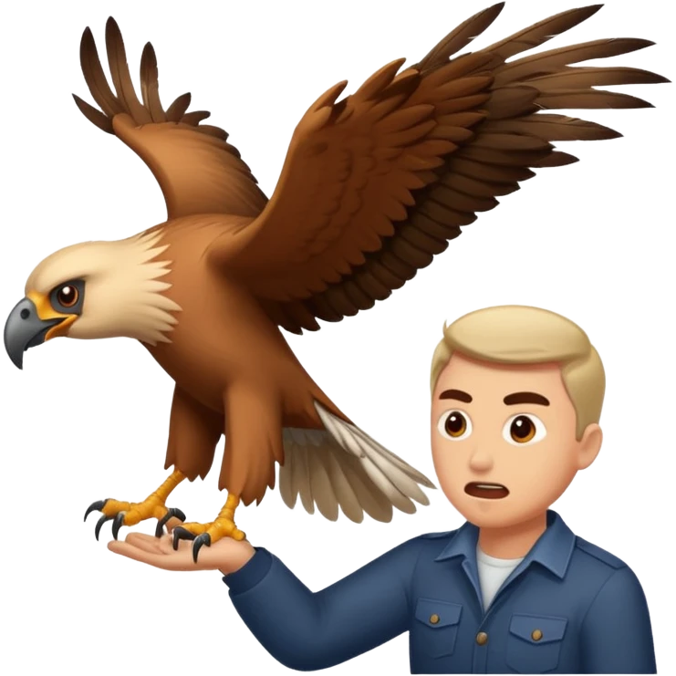 Guy got attacked by bird emoji