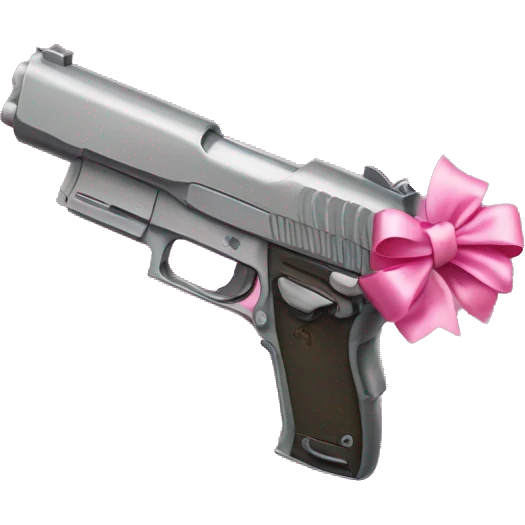 Draco gun with a pink bow on it emoji