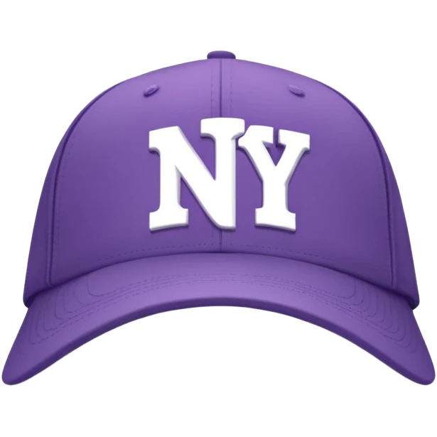 purple cap with a NY logo on it emoji