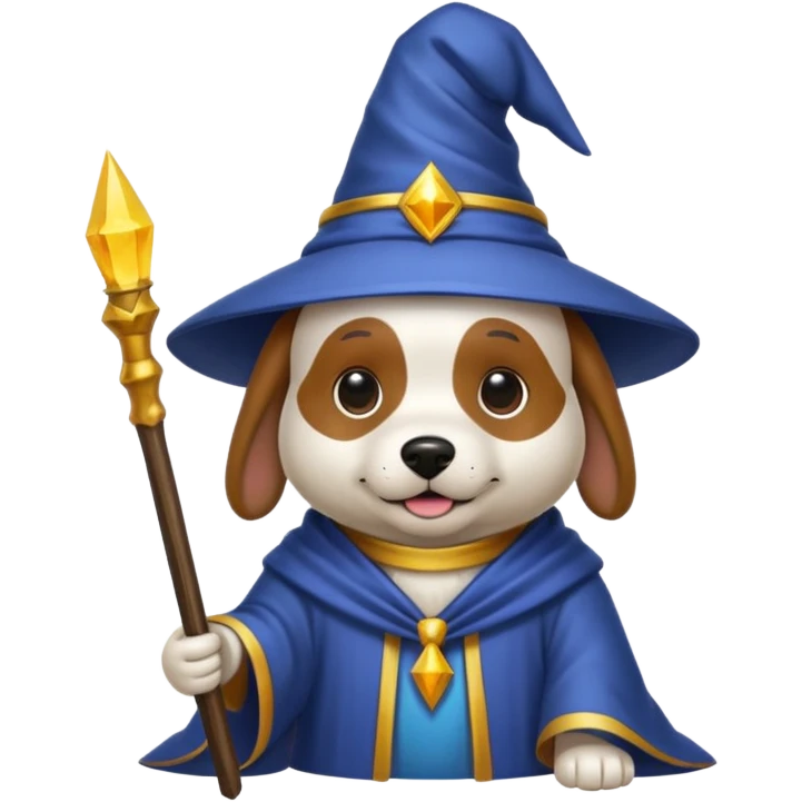 Dog wizard emoji