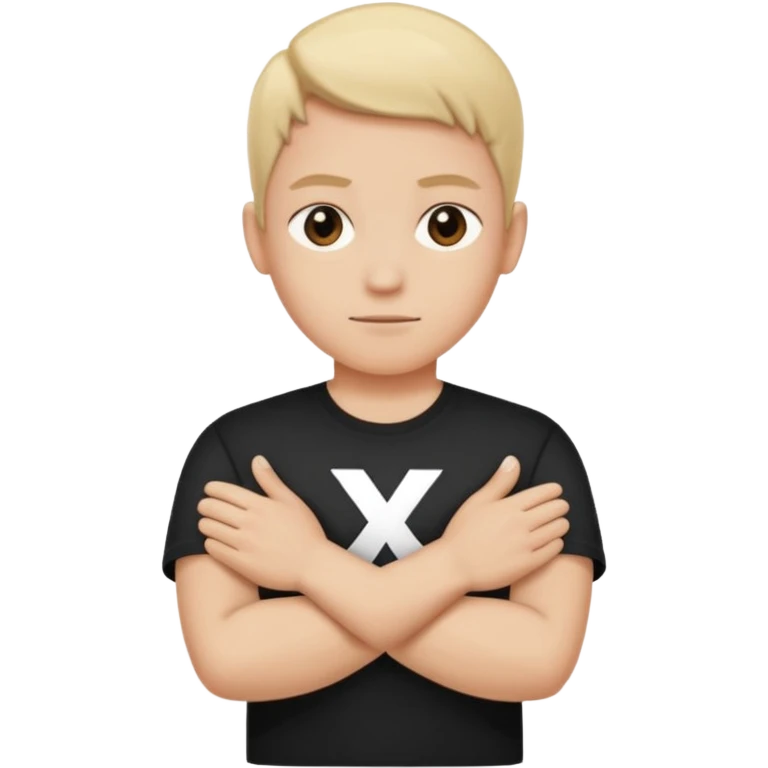person crosses arms in an X sign emoji