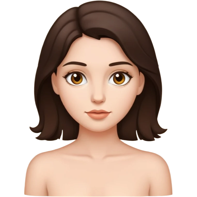 Голая брюнетка  emoji
