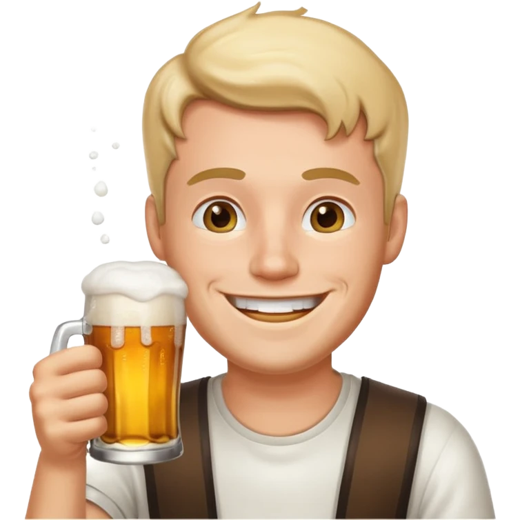 crie um emoji um homem bebendo cerveja emoji