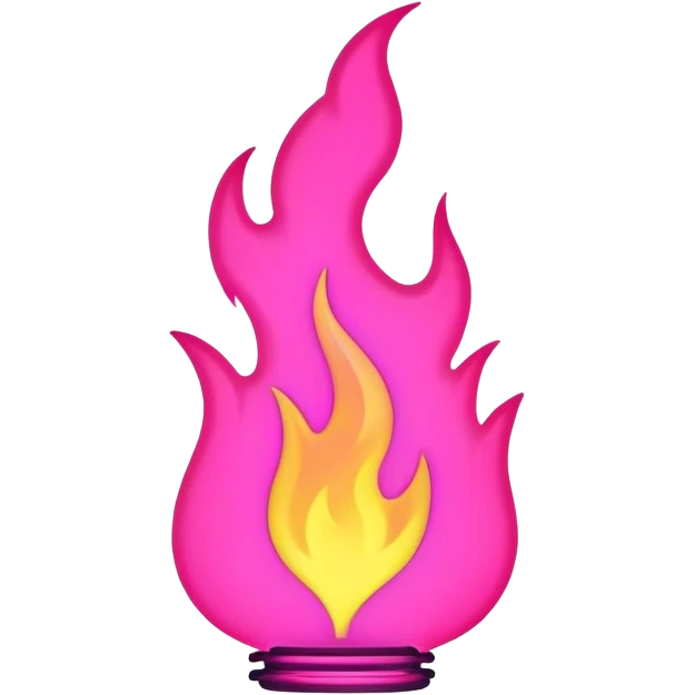 outline-pink-neon-flame emoji