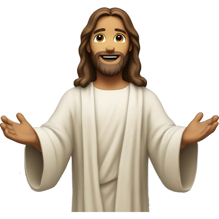 jesus open arms emoji