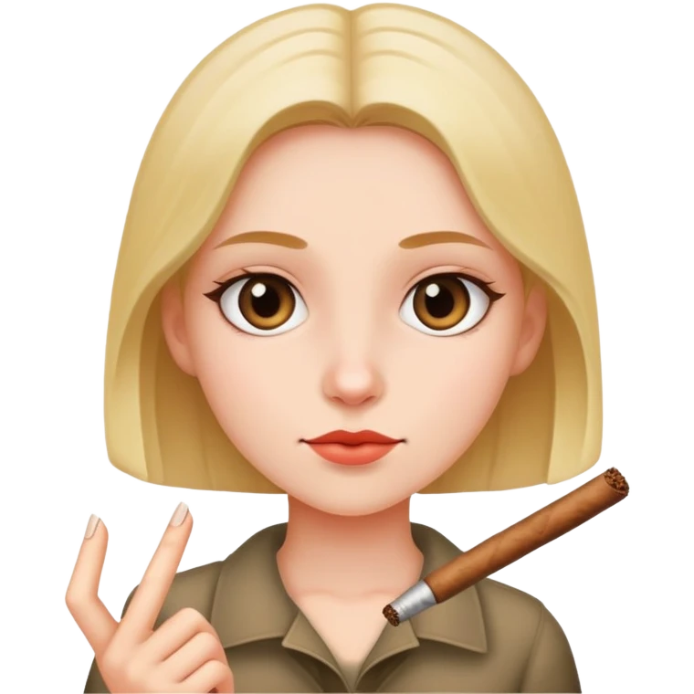 girl with blunt in hand emoji