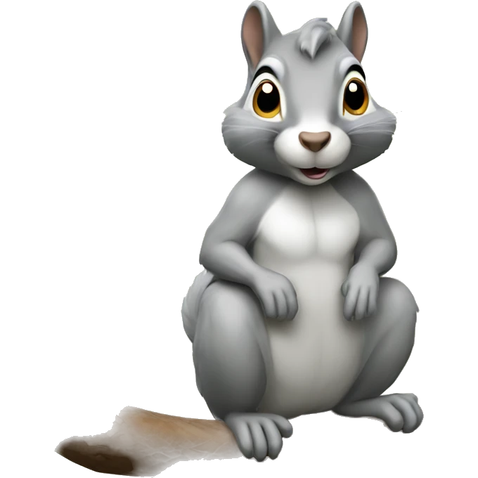 full body Eastern Gray Squirrel emoji