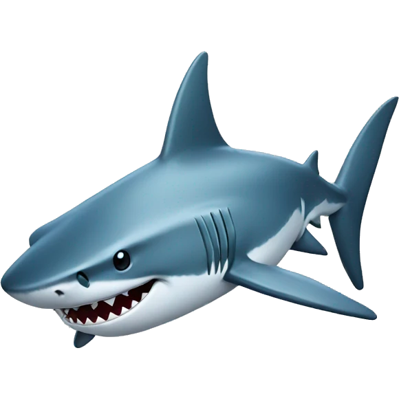 Shark with a cool top on emoji