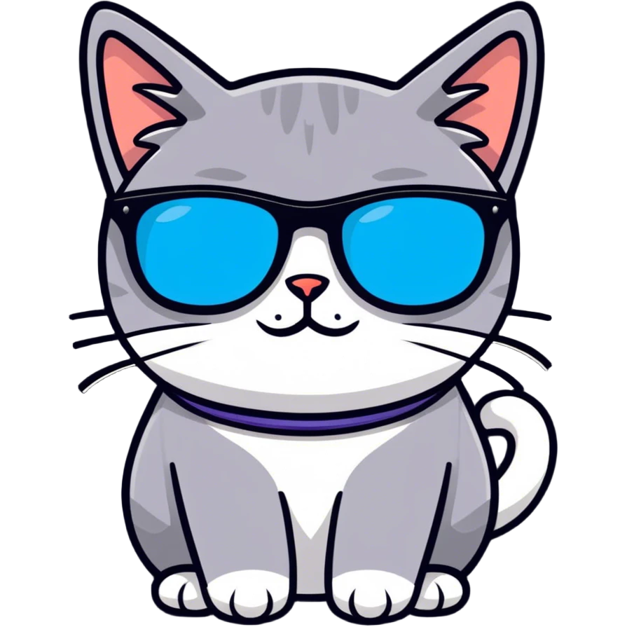 Cat with sunglasses emoji
