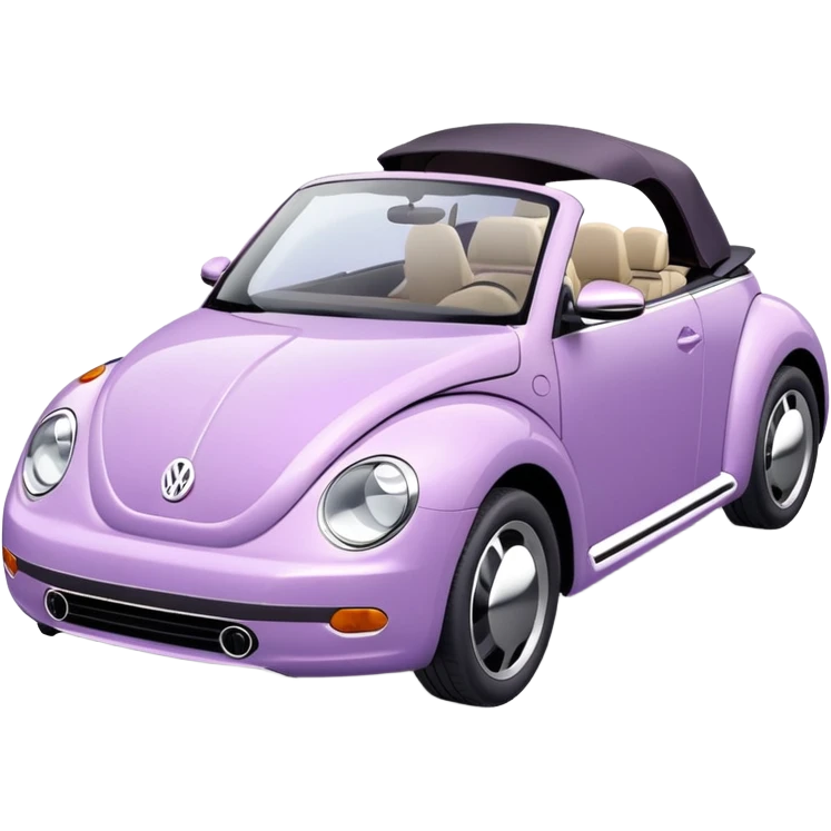 lilac Volkswagen new-beetle convertible  emoji