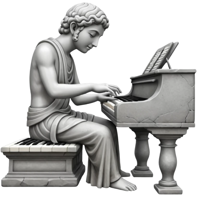 statue playing keyboard emoji