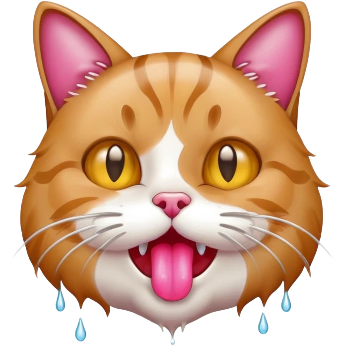 cat drooling emoji