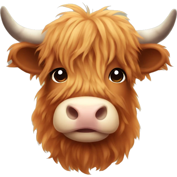 Kawaii highland cow emoji
