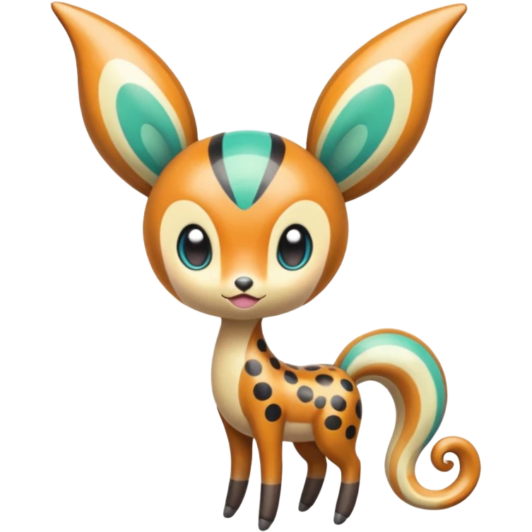 Colorful Exotic Tropical Striped Spotted Dotted dusted Glossy Shiny Meloetta-Vernid-Trico-Kirby-Fakémon-creature-hybrid emoji