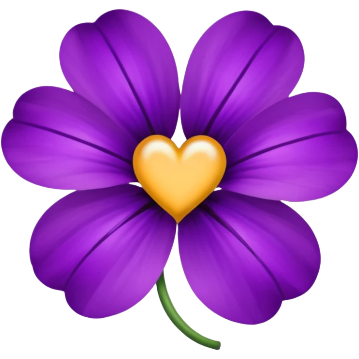 purple heart with a flower emoji