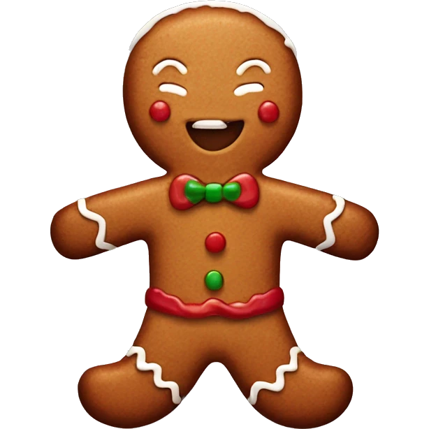 Gingerbread man emoji