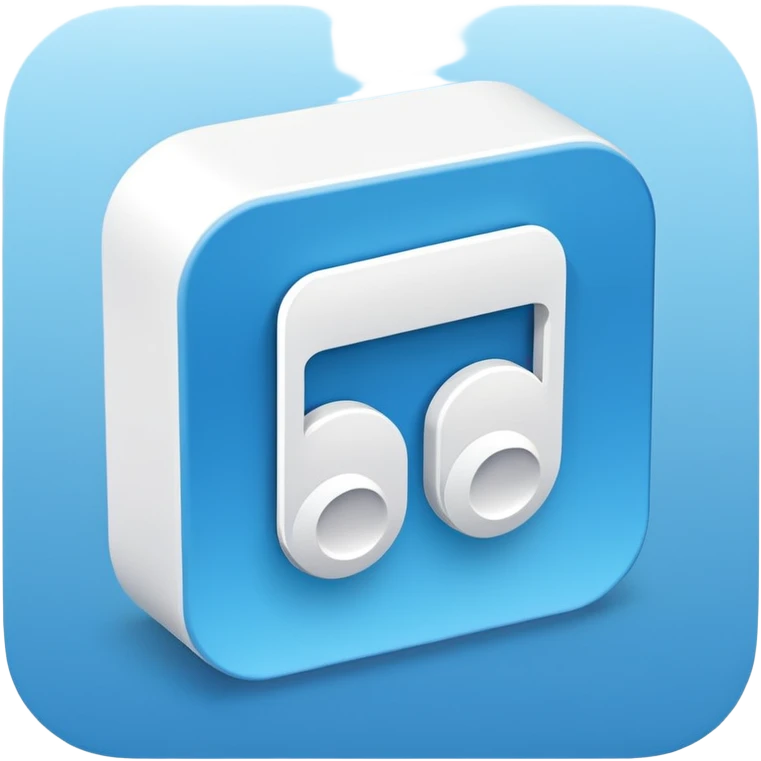 Create a modern, clean vector illustration of the Deezer app icon, designed in a smooth flat + soft 3D illustration style.
 emoji